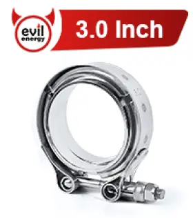 Eves00210s3.0 Evil Energy 3.0 Inch V-band Clamp With Flange Male And Female -304 Stainless Steel