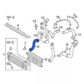 Mb3z-6f073-c Ford Genuine Inter-cooler Hose