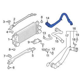 Nl3z-6c646-b Ford 2021-2025 Genuine Upper Intercooler Hose
