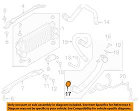 Ford Oem Fl3z19a779a 18-23 Expedition Cooling Intercooler-outlet Hose Clamp