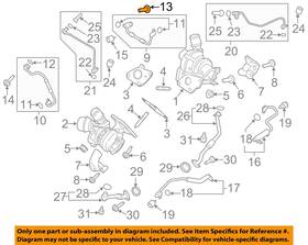 Ford Oem W715564s900 15-16 F-150 3.5l-v6 Turbocharger Turbo-oil Pipe Bolt