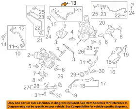 W715564s900 Ford Oem 15-16 F-150 3.5l-v6 Turbocharger Turbo-oil Pipe Bolt