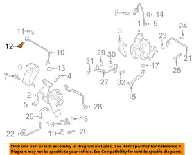 W716658s437 Ford Oem 10-23 Escape Turbocharger Components-oil Inlet Tube Screw