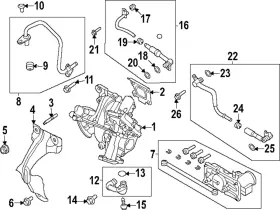 Pv4z-6l092-a Ford Genuine Oil Return Tube