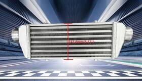 Fsmotoracing Dzxvb6265 330x140x56mm Aluminum Turbo Intercooler 2.2ftft Inlet/outlet Tube&fin Universal