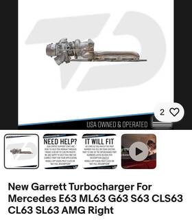 Garrett Tur-104293-gtn New Turbocharger For Mercedes E63 Ml63 G63 S63 Cls63 Cl63 Sl63 Amg Left