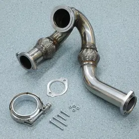 Dp0086 Gearzaar Stainless For 2003-2007 Ford 6.0l Powerstroke 6.0 Heavy-duty Y Pipe Up Ky