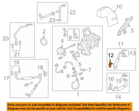 12631992 Gm Oem Turbocharger Turbo-oil Feed Tube Gasket