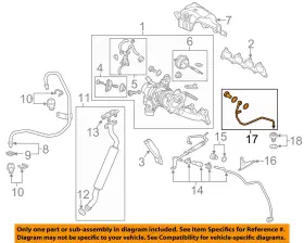 55500592 Gm Oem 16-19 Cascada Turbocharger Components-water Feed Tube