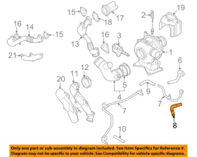 94013125 Gm Oem Turbocharger Turbo-return Hose