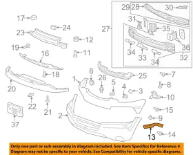 96804100 Gm Oem 08-15 Captiva Sport Bumper Components-cover Support