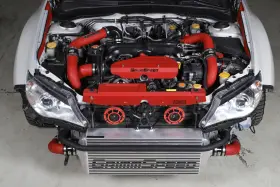 090230 Grimmspeed Front Mount Intercooler Kit Inc. Black Piping For Subaru 08-14 Wrx