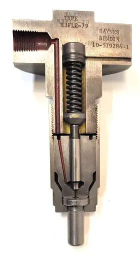 10-519286-1 Haynes Bendix Fuel Injector Cutaway Display Model In Excellent Vintage Condition