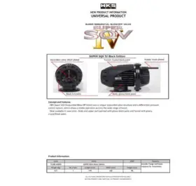 Hks71008-ak005 Hks Sqv For Iv Black Edition Universal Assy