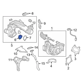 172865aaa01 Honda Oe For Civic 2016-2021 Turbocharger Inlet Hose Gasket