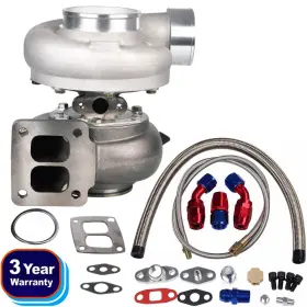 5h1sax Hyturbo Gt45 T4 Turbo Charger Kit Universal Twin Scroll 1.05 A/r 98mm V Band 600 Hp