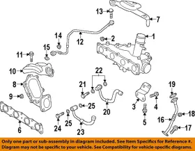 282452g400 Hyundai Oem 11-14 Sonata Turbocharger Turbo-oil Return Line Tube