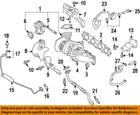 282502gta1 Hyundai Oem 15-16 Sonata Turbocharger Turbo-return Line