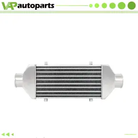 183275-ig Ignitionco Turbo Intercooler 300 160 65mm Universal Full Aluminum Tube And Fin Black 2.5 Inch Od