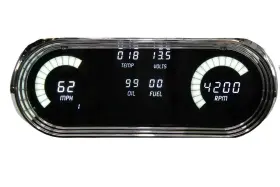 Dp8001w Intellitronix Led Digital Dash Kit 1962-1965 Chevy Ii/nova White Include