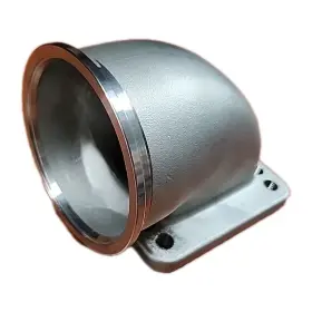 Ad053sy Ispeedytech 3 Inch Id V Band 90 Degree Elbow Adapter 304 Stainless Steel Cast To T3 T4 Flange