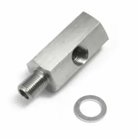 101748 Jarv 91 1/8ftft Bspt Oil Pressure Sensor Tee To Npt Adapter Turbo Supply Feed Line Meter