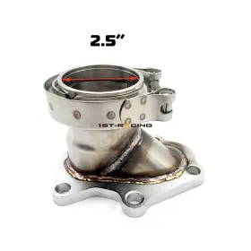 Atd045bv25us Jdmpartshop Td04 Turbo Flange To 2.5 Inch V-band Conversion Adapter Fit Subaru Wrx Saab Impreza