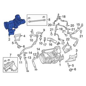Jeep Oe 68418243ah For Grand Wagoneer L 2023-2024 Rear Turbocharger