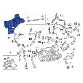 68418243ah Jeep Oe For Grand Wagoneer L 2023-2024 Rear Turbocharger