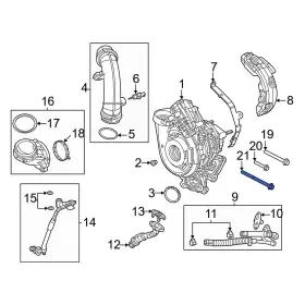 68486943aa Jeep Oe For Wrangler 2020-2023 Turbocharger Mounting Bolt