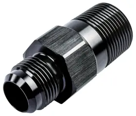 50926 Jegs Water Pump Hose Adapter Fitting 1 Inch Npt To -12 An Black Anodized