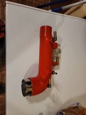 Jmt Sh-002 Red-3 Rev9 Turbo Inlet Induction Silicone Hose Red For Forester Xt 2.5l 04-08
