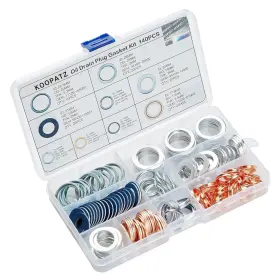 Kgk0001 Koopatz 140pcs Oil Drain Plug Gasket Assortment Crush Washers Seals Kit For