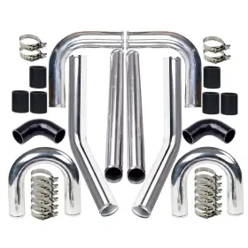 Et-331101-3767 Leadzm Universal Auto 2.5 Inch Turbo Intercooler U-piping Kit Coupler Clamp Black
