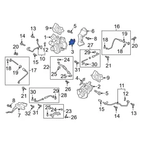 Jl3z9450a Lincoln Oe For Navigator 2018-2024 Right Turbocharger Gasket
