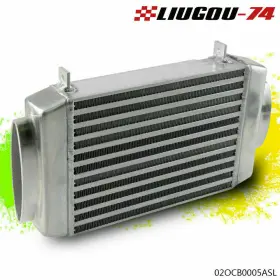Big29978 Liugou74 Fit For 02-06 Mini Cooper S R53 Aluminum Bolt-on Top Mount Supercharge Cooler