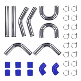 25n0uy Maxpeedingrods 2.5 Inch Universal Aluminum Intercooler Turbo Piping Kit Hose And Silicone Clamp