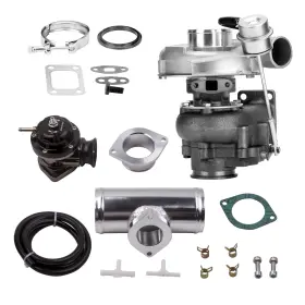 3e0jbd Maxpeedingrods T3 T04e V-band Universal Turbocharger Internal Wastegate With Blow Off Valve