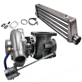 5jq4lg Maxpeedingrods V-band T04e Turbo Kit 400 Hp Stage Iii Wastegate Aluminum Alloy Intercooler