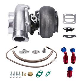 Maxpeedingrods 69izut T70 .70 A/r T3 V-band Flange Turbocharger Up To 500hp Oil Cooling Return