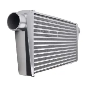 6ibjzn Maxpeedingrods Aluminum Universal Tube And Fin Intercooler 24 Inch X 12 3 Inlet / Outlet