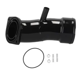 6t4gkq Maxpeedingrods 3.5 Inch Black Stainless Turbo Intake Horn Kit For Gm 6.6 6.6l L5p Duramax 2020-2024