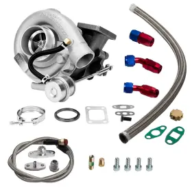 Fuwmy7 Maxpeedingrods Turbo T04e T3 A/r .63 420hp Internal Wastegate V-band Flange Oil Return Line