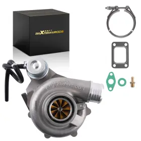 Gcz5ba Maxpeedingrods Billet Turbocharger T25 Turbo Dual Ball Bearing 0.70 Ar Water Cooling V Band