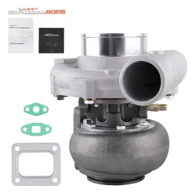 Gk8i6v Maxpeedingrods Universal T76 T4 Flange .96 A/r Turbine 0.8 Trim Oil Cooled Billet Turbo