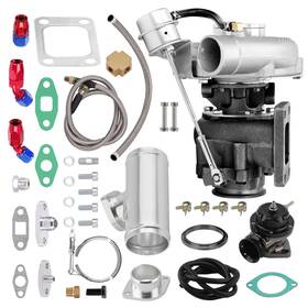 Maxpeedingrods Pw3rfc T3 T04e Turbo V-band 400 Hp Internal Wastegate Oil Line Blow Off Valve New