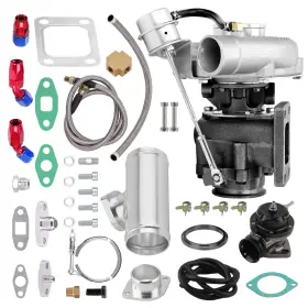 Pw3rfc Maxpeedingrods T3 T04e Turbo V-band 400 Hp Internal Wastegate Oil Line Blow Off Valve New