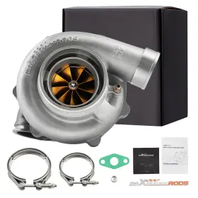 T1lwn8 Maxpeedingrods Dual Ceramic Ball Bearing Turbocharger Billet Wheel V Band 0.83a/r Up To 1050 Hp
