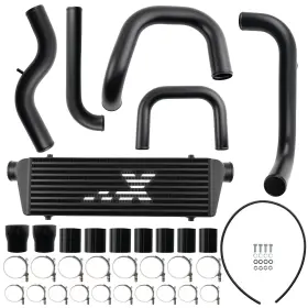 U3ztxi Maxpeedingrods Black Bar Plate Intercooler Kit For Honda Civic 92-00 Integra 695x205x64mm