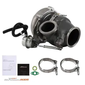 U41szq Maxpeedingrods Billet Turbocharger Dual Ball Bearing 0.72/0.70 Ar Universal For 1.4l-3.0l 660hp